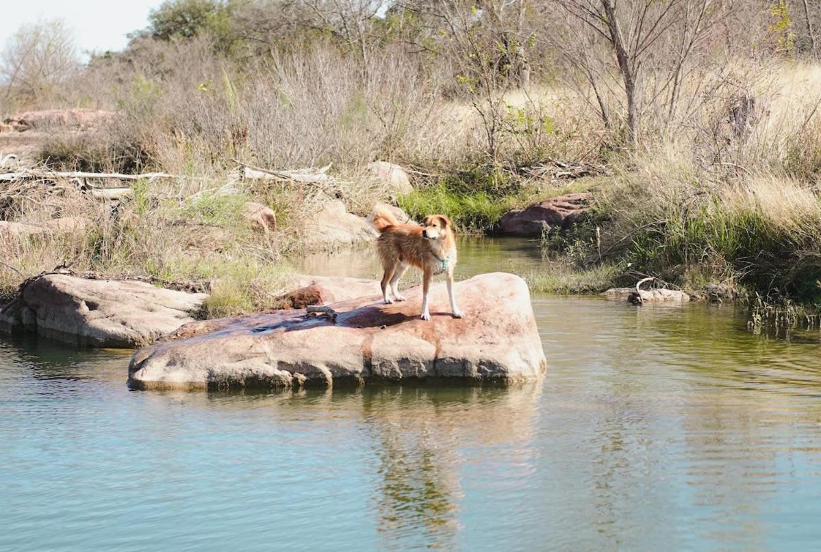 Lazo House - Riverfront With Overlooking Llano River Bagian luar foto